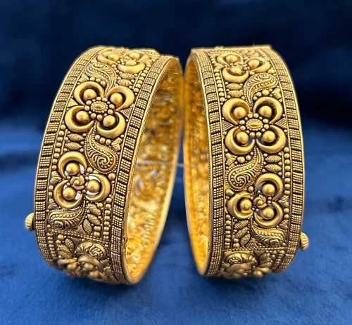 SS INTERNATIONAL EXPORTER 58 34g handmade designer gold bangles 500x500
